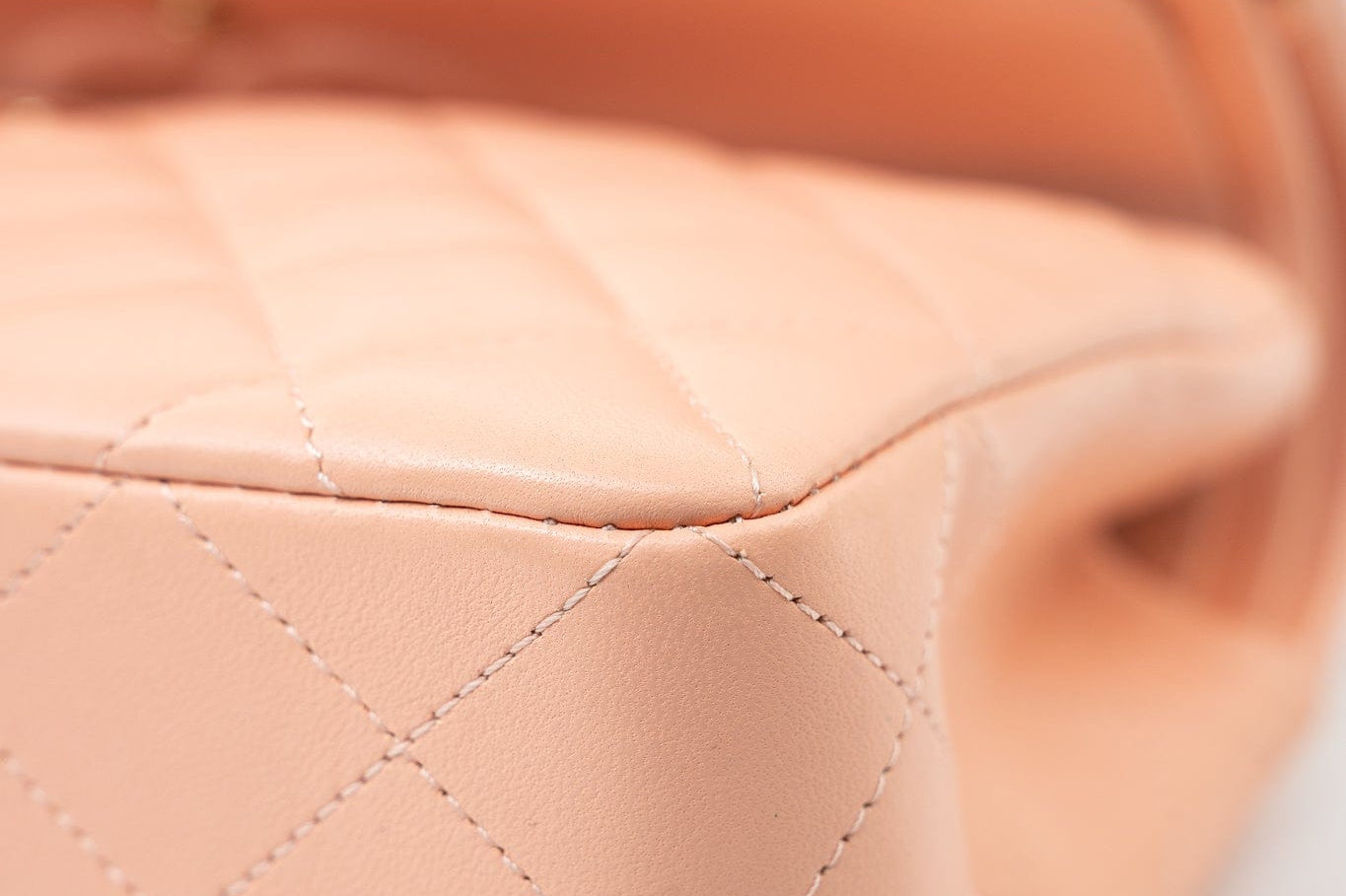 CHANEL Handbag 22C Rose Clair Pink/ Beige Lambskin Quilted Small Double Flap Light Gold Hardware - Redeluxe