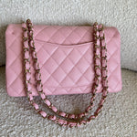 CHANEL Handbag 22C Sakura Pink Caviar Quilted Classic Flap Small LGHW - Redeluxe