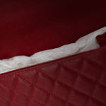 CHANEL Handbag 22K Red Caviar Quilted Coco Handle Medium (Old Small) Light Gold Hardware - Redeluxe