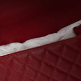 CHANEL Handbag 22K Red Caviar Quilted Coco Handle Medium (Old Small) Light Gold Hardware - Redeluxe