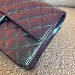 CHANEL Handbag 22P Iridescent Purple Caviar Quilted Medium Double Flap - Redeluxe