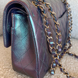 CHANEL Handbag 22P Iridescent Purple Caviar Quilted Medium Double Flap - Redeluxe