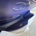 CHANEL Handbag 22P Iridescent Purple Caviar Quilted Medium Double Flap - Redeluxe