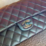 CHANEL Handbag 22P Iridescent Purple Caviar Quilted Medium Double Flap - Redeluxe