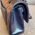 CHANEL Handbag 22P Iridescent Purple Caviar Quilted Medium Double Flap - Redeluxe