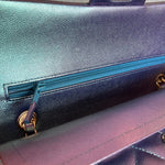 CHANEL Handbag 22P Iridescent Purple Caviar Quilted Medium Double Flap - Redeluxe