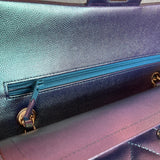 CHANEL Handbag 22P Iridescent Purple Caviar Quilted Medium Double Flap - Redeluxe