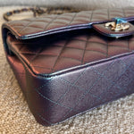 CHANEL Handbag 22P Iridescent Purple Caviar Quilted Medium Double Flap - Redeluxe
