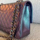 CHANEL Handbag 22P Iridescent Purple Caviar Quilted Medium Double Flap - Redeluxe
