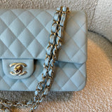 CHANEL Handbag 22P Light Blue Caviar Quilted Classic Flap Medium LGHW - Redeluxe