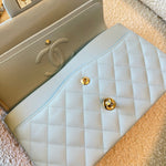 CHANEL Handbag 22P Light Blue Caviar Quilted Classic Flap Medium LGHW - Redeluxe