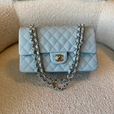 CHANEL Handbag 22P Light Blue Caviar Quilted Classic Flap Medium LGHW - Redeluxe