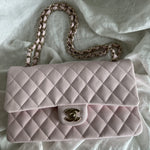 CHANEL Handbag 22P Light Pink Caviar Quilted Classic Flap Medium LGHW - Redeluxe
