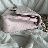 CHANEL Handbag 22P Light Pink Caviar Quilted Classic Flap Medium LGHW - Redeluxe