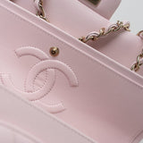 CHANEL Handbag 22P Light Pink Caviar Quilted Classic Flap Medium LGHW - Redeluxe