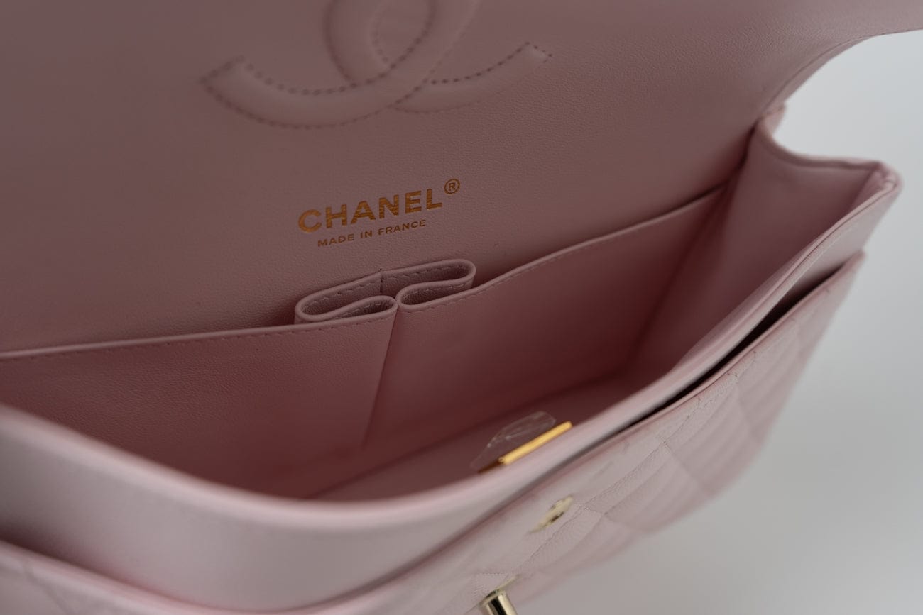CHANEL Handbag 22P Light Pink Caviar Quilted Classic Flap Medium LGHW - Redeluxe