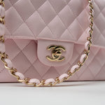 CHANEL Handbag 22P Light Pink Caviar Quilted Classic Flap Medium LGHW - Redeluxe