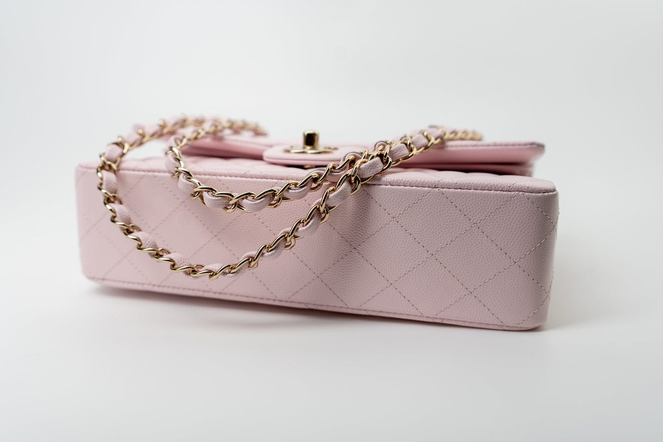 CHANEL Handbag 22P Light Pink Caviar Quilted Classic Flap Medium LGHW - Redeluxe