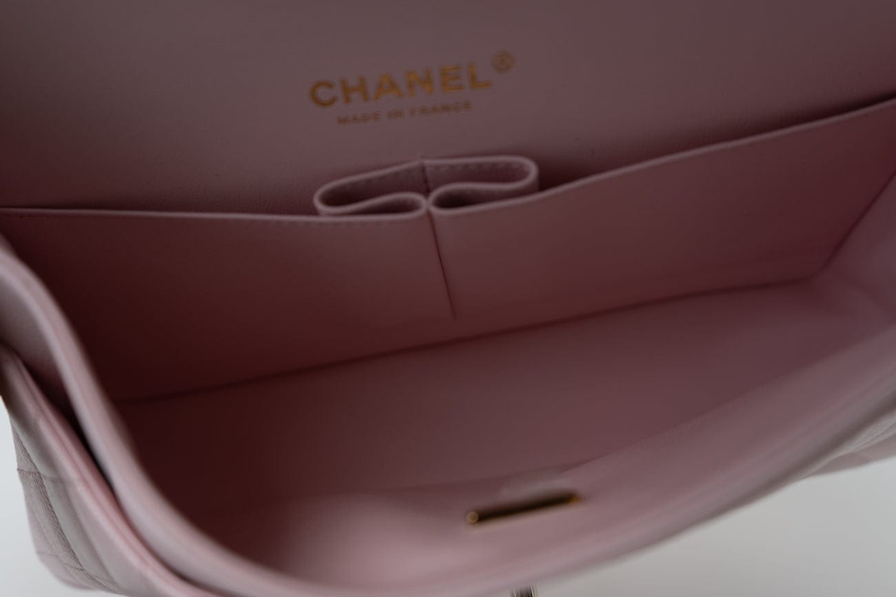 CHANEL Handbag 22P Light Pink Caviar Quilted Classic Flap Medium LGHW - Redeluxe