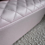 CHANEL Handbag 22P Light Pink Caviar Quilted Coco Handle Medium LGHW - Redeluxe