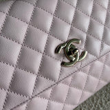 CHANEL Handbag 22P Light Pink Caviar Quilted Coco Handle Medium LGHW - Redeluxe