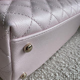 CHANEL Handbag 22P Light Pink Caviar Quilted Coco Handle Medium LGHW - Redeluxe