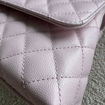 CHANEL Handbag 22P Light Pink Caviar Quilted Coco Handle Medium LGHW - Redeluxe