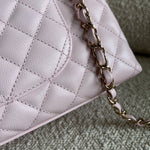 CHANEL Handbag 22P Light Pink Caviar Quilted Coco Handle Medium LGHW - Redeluxe