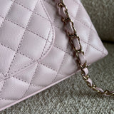 CHANEL Handbag 22P Light Pink Caviar Quilted Coco Handle Medium LGHW - Redeluxe