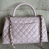 CHANEL Handbag 22P Light Pink Caviar Quilted Coco Handle Medium LGHW - Redeluxe