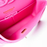 CHANEL Handbag 22P Pink Caviar Quilted Classic Flap Medium Light Gold Hardware - Redeluxe