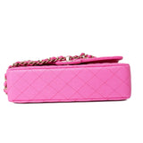 CHANEL Handbag 22P Pink Caviar Quilted Classic Flap Medium Light Gold Hardware - Redeluxe