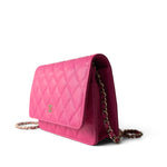 CHANEL Handbag 22P Pink Caviar Quilted Wallet on Chain Light Gold Hardware - Redeluxe