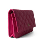 CHANEL Handbag 22P Pink Caviar Quilted Wallet on Chain Light Gold Hardware - Redeluxe