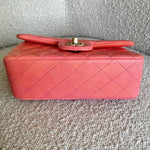 CHANEL Handbag 22P Pink/Orange Mini Lambskin Quilted with Top handle Rectangular LGHW - Redeluxe