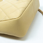 CHANEL Handbag 22P Shiny Yellow Caviar Quilted Small Chain Melody Flap - Redeluxe