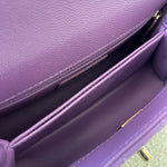 CHANEL Handbag 22P Violet Caviar Coco Handle Small LGHW - Redeluxe