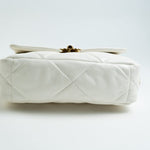 CHANEL Handbag 22P White Lambskin Quilted 19 Flap Small MHW - Redeluxe