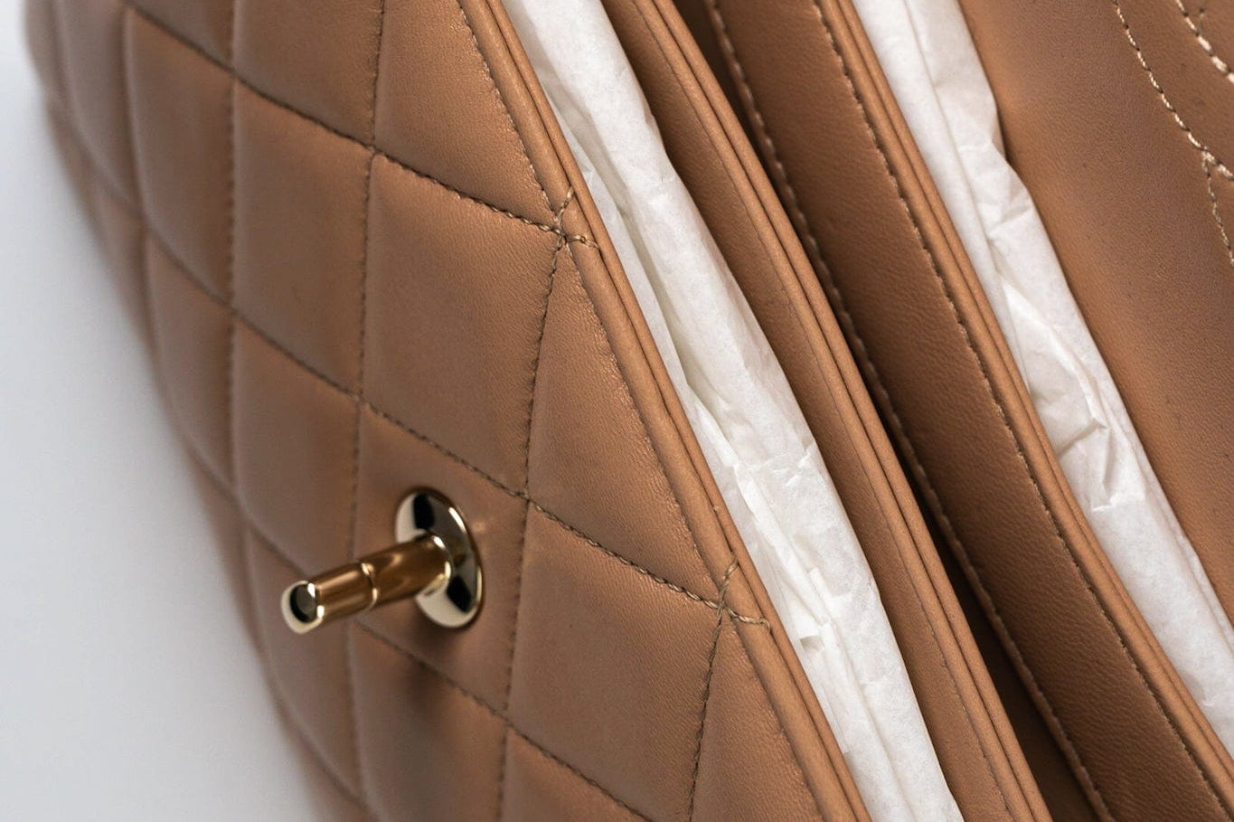 CHANEL Handbag 22S Beige / Light Caramel Lambskin Quilted Trendy CC Small Light Gold Hardware - Redeluxe