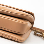 CHANEL Handbag 22S Beige / Light Caramel Lambskin Quilted Trendy CC Small Light Gold Hardware - Redeluxe