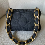 CHANEL Handbag 22S Black Denim CC Quilted Funky Town Flap - Redeluxe
