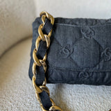 CHANEL Handbag 22S Black Denim CC Quilted Funky Town Flap - Redeluxe
