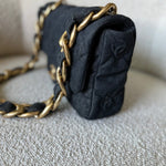 CHANEL Handbag 22S Black Denim CC Quilted Funky Town Flap - Redeluxe