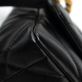 CHANEL Handbag 22S Black Lambskin Quilted 19 Flap Small Mixed Reverse Hardware - Redeluxe