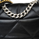 CHANEL Handbag 22S Black Lambskin Quilted 19 Flap Small Mixed Reverse Hardware - Redeluxe