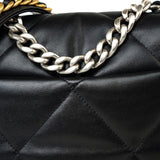 CHANEL Handbag 22S Black Lambskin Quilted 19 Flap Small Mixed Reverse Hardware - Redeluxe