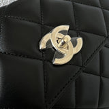 CHANEL Handbag 22S Black Lambskin Quilted Trendy CC Small LGHW - Redeluxe