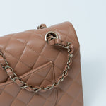CHANEL Handbag 22S Caramel Lambskin Quilted Classic Flap Medium LGHW - Redeluxe
