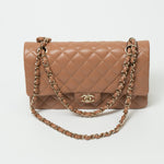 CHANEL Handbag 22S Caramel Lambskin Quilted Classic Flap Medium LGHW - Redeluxe