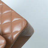 CHANEL Handbag 22S Caramel Lambskin Quilted Classic Flap Medium LGHW - Redeluxe
